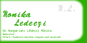 monika ledeczi business card